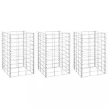 3 db vas gabion magaságyás 30 x 30 x 50 cm