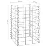 3 db vas gabion magaságyás 30 x 30 x 50 cm