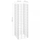 3 db vas gabion magaságyás 30 x 30 x 100 cm
