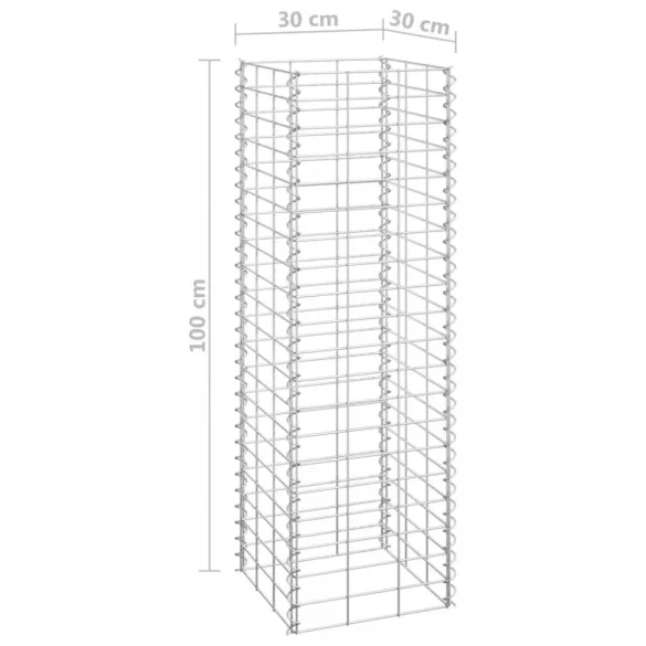 3 db vas gabion magaságyás 30 x 30 x 100 cm