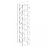 3 db vas gabion magaságyás 30 x 30 x 150 cm