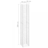 3 db vas gabion magaságyás 30 x 30 x 200 cm