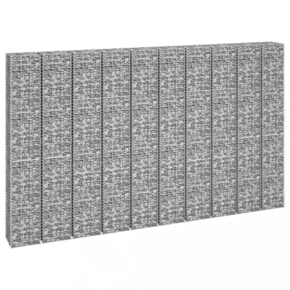 4 db vas gabion magaságyás 30 x 30 x 50 / 100 / 150 / 200 cm