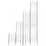 4 db vas gabion magaságyás 30 x 30 x 50 / 100 / 150 / 200 cm