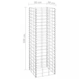 4 db vas gabion magaságyás 30 x 30 x 50 / 100 / 150 / 200 cm