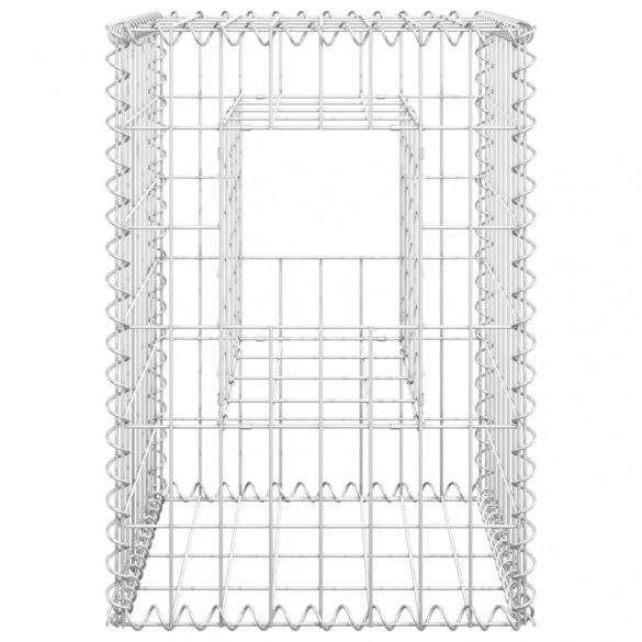 2 db vas gabionkosaras oszlop 40 x 40 x 60 cm