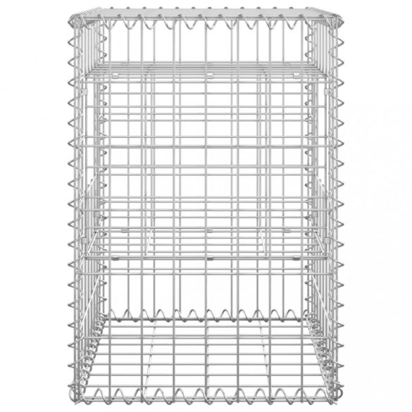2 db vas gabionkosaras oszlop 40 x 40 x 60 cm