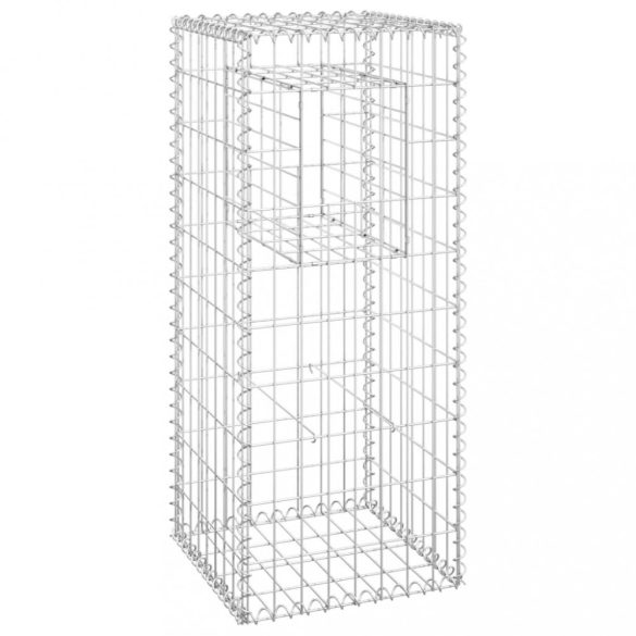 vas gabionkosaras oszlop 40 x 40 x 100 cm