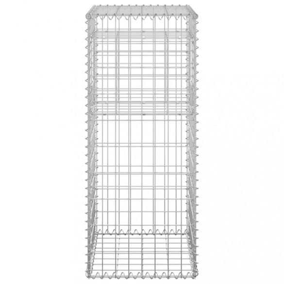 vas gabionkosaras oszlop 40 x 40 x 100 cm