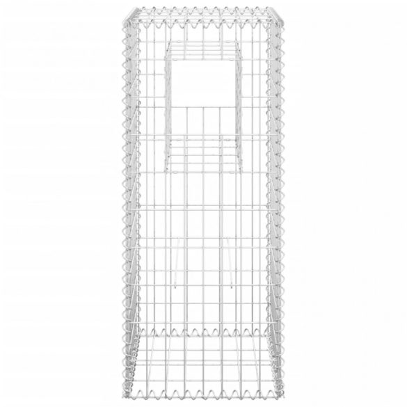 2 db vas gabionkosaras oszlop 40 x 40 x 100 cm