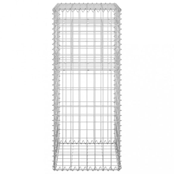 2 db vas gabionkosaras oszlop 40 x 40 x 100 cm