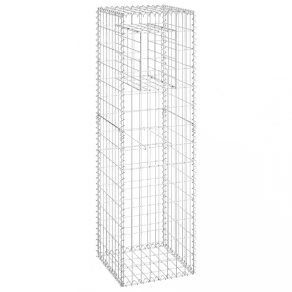 vas gabionkosaras oszlop 40 x 40 x 140 cm