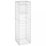 2 db vas gabionkosaras oszlop 40 x 40 x 140 cm