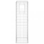 2 db vas gabionkosaras oszlop 40 x 40 x 140 cm
