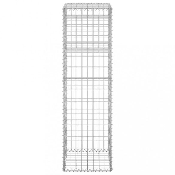 2 db vas gabionkosaras oszlop 40 x 40 x 140 cm