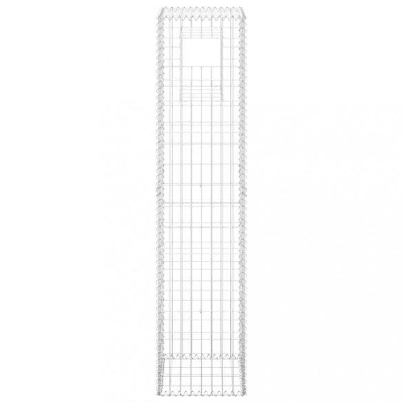 2 db vas gabionkosaras oszlop 40 x 40 x 180 cm
