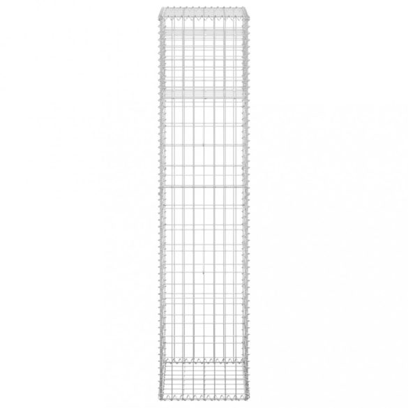 2 db vas gabionkosaras oszlop 40 x 40 x 180 cm