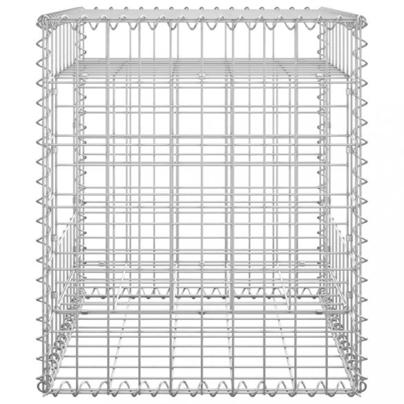 2 db vas gabionkosaras oszlop 50 x 50 x 60 cm