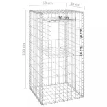 vas gabionkosaras oszlop 50 x 50 x 100 cm