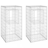 2 db vas gabionkosaras oszlop 50 x 50 x 100 cm