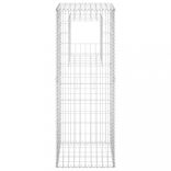 2 db vas gabionkosaras oszlop 50 x 50 x 140 cm