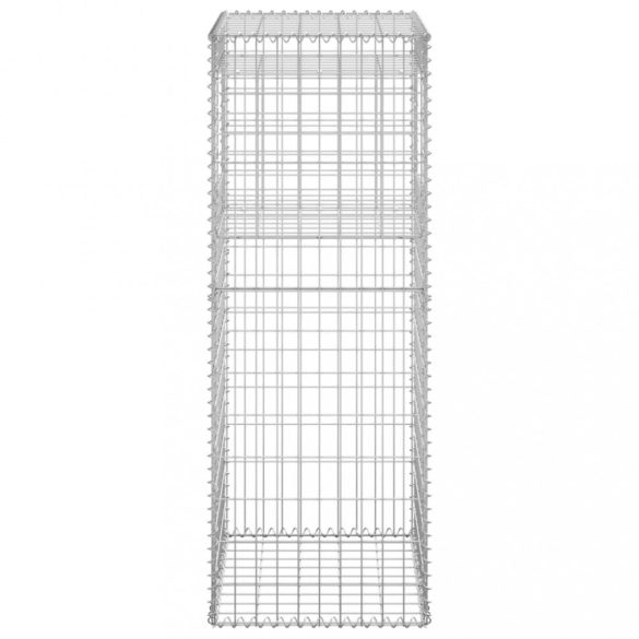 2 db vas gabionkosaras oszlop 50 x 50 x 140 cm