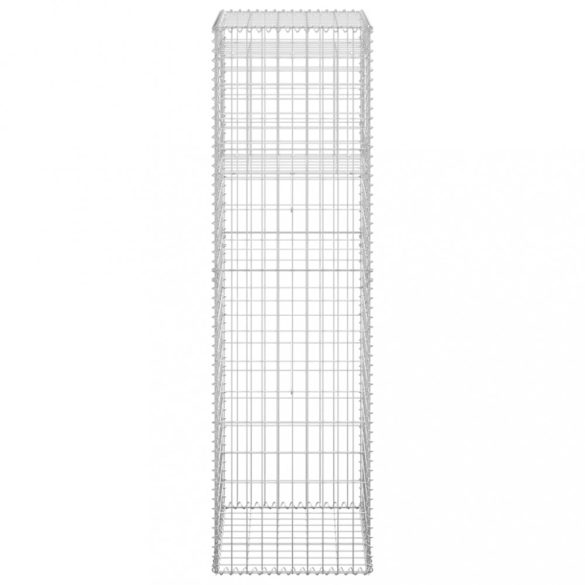 vas gabionkosaras oszlop 50 x 50 x 180 cm