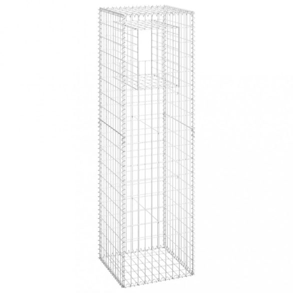 2 db vas gabionkosaras oszlop 50 x 50 x 180 cm