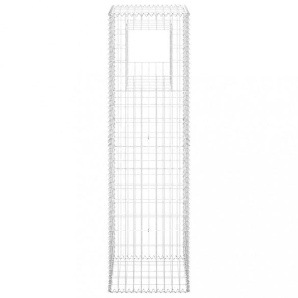 2 db vas gabionkosaras oszlop 50 x 50 x 180 cm