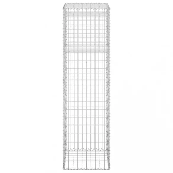 2 db vas gabionkosaras oszlop 50 x 50 x 180 cm