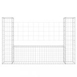 U-alakú vas gabionkosár 2 oszloppal 40 x 20 x 100 cm