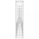 U-alakú vas gabionkosár 4 oszloppal 380 x 20 x 100 cm