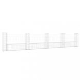 U-alakú vas gabionkosár 5 oszloppal 500 x 20 x 100 cm