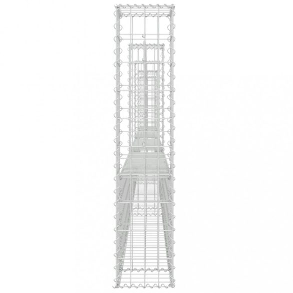 U-alakú vas gabionkosár 5 oszloppal 500 x 20 x 100 cm