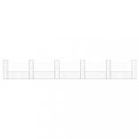 U-alakú vas gabionkosár 6 oszloppal 620 x 20 x 100 cm