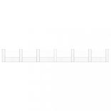 U-alakú vas gabionkosár 7 oszloppal 740 x 20 x 100 cm