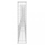 U-alakú vas gabionkosár 7 oszloppal 740 x 20 x 100 cm