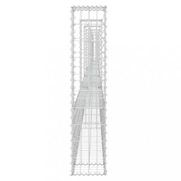 U-alakú vas gabionkosár 7 oszloppal 740 x 20 x 100 cm