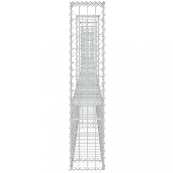 U-alakú vas gabionkosár 8 oszloppal 860 x 20 x 100 cm