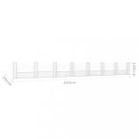 U-alakú vas gabionkosár 8 oszloppal 860 x 20 x 100 cm