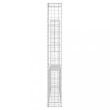 U-alakú vas gabionkosár 2 oszloppal 140 x 20 x 150 cm