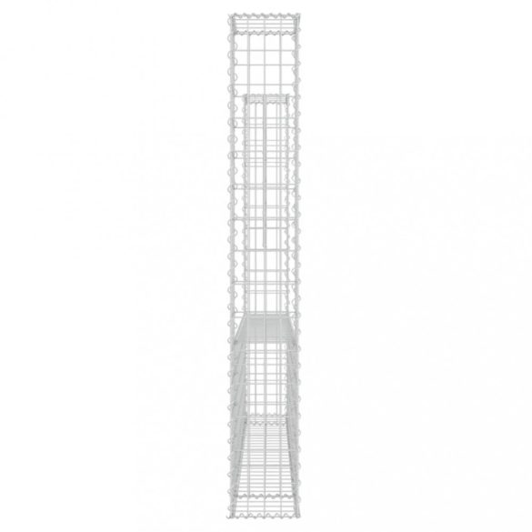 U-alakú vas gabionkosár 2 oszloppal 140 x 20 x 150 cm