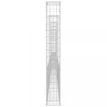 U-alakú vas gabionkosár 5 oszloppal 500 x 20 x 150 cm