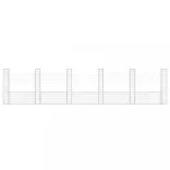 U-alakú vas gabionkosár 6 oszloppal 620 x 20 x 150 cm