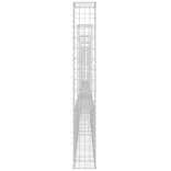 U-alakú vas gabionkosár 6 oszloppal 620 x 20 x 150 cm