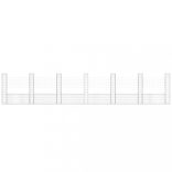 U-alakú vas gabionkosár 7 oszloppal 740 x 20 x 150 cm