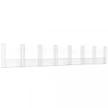 U-alakú vas gabionkosár 8 oszloppal 860 x 20 x 150 cm