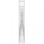 U-alakú vas gabionkosár 8 oszloppal 860 x 20 x 150 cm