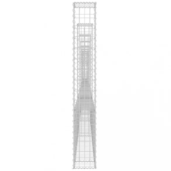 U-alakú vas gabionkosár 8 oszloppal 860 x 20 x 150 cm