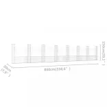 U-alakú vas gabionkosár 8 oszloppal 860 x 20 x 150 cm